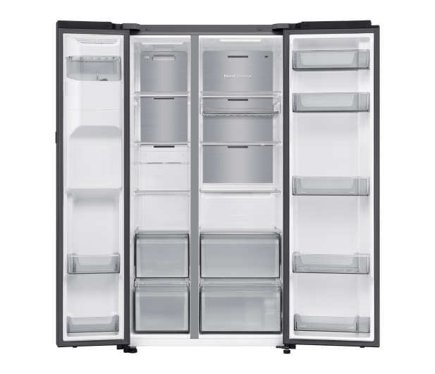 Lodówka Samsung RS80F64KEFEO No Frost 178,4cm Grafitowa Stal Auto Open Kostkarka AI 640L - 1337812 - zdjęcie 3